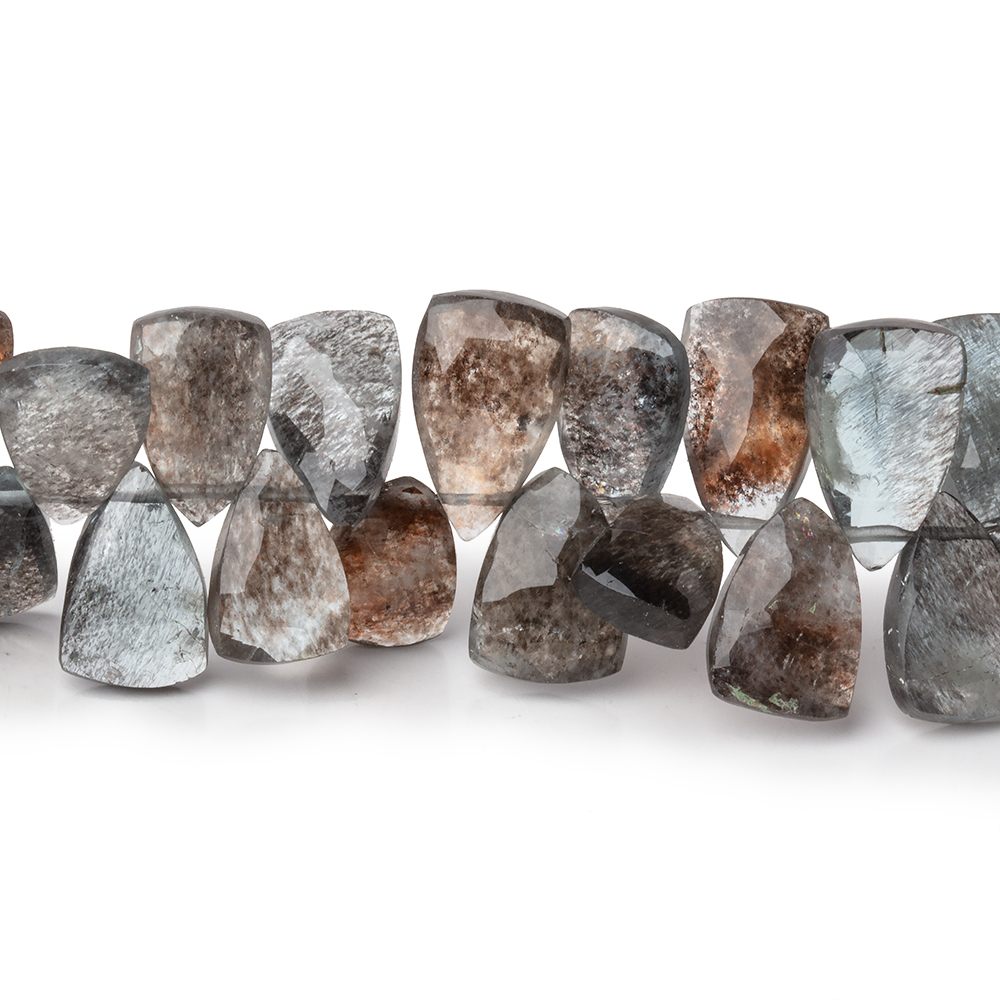 9x7-12x7mm Copper Moss Aquamarine Top Drilled Faceted Points 8 inch 58 Beads AAA - Beadsofcambay.com