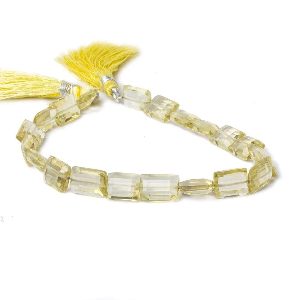 9x7-12x7mm Lemon Quartz Faceted Rectangle Beads 7.5 inches 19 beads - Beadsofcambay.com