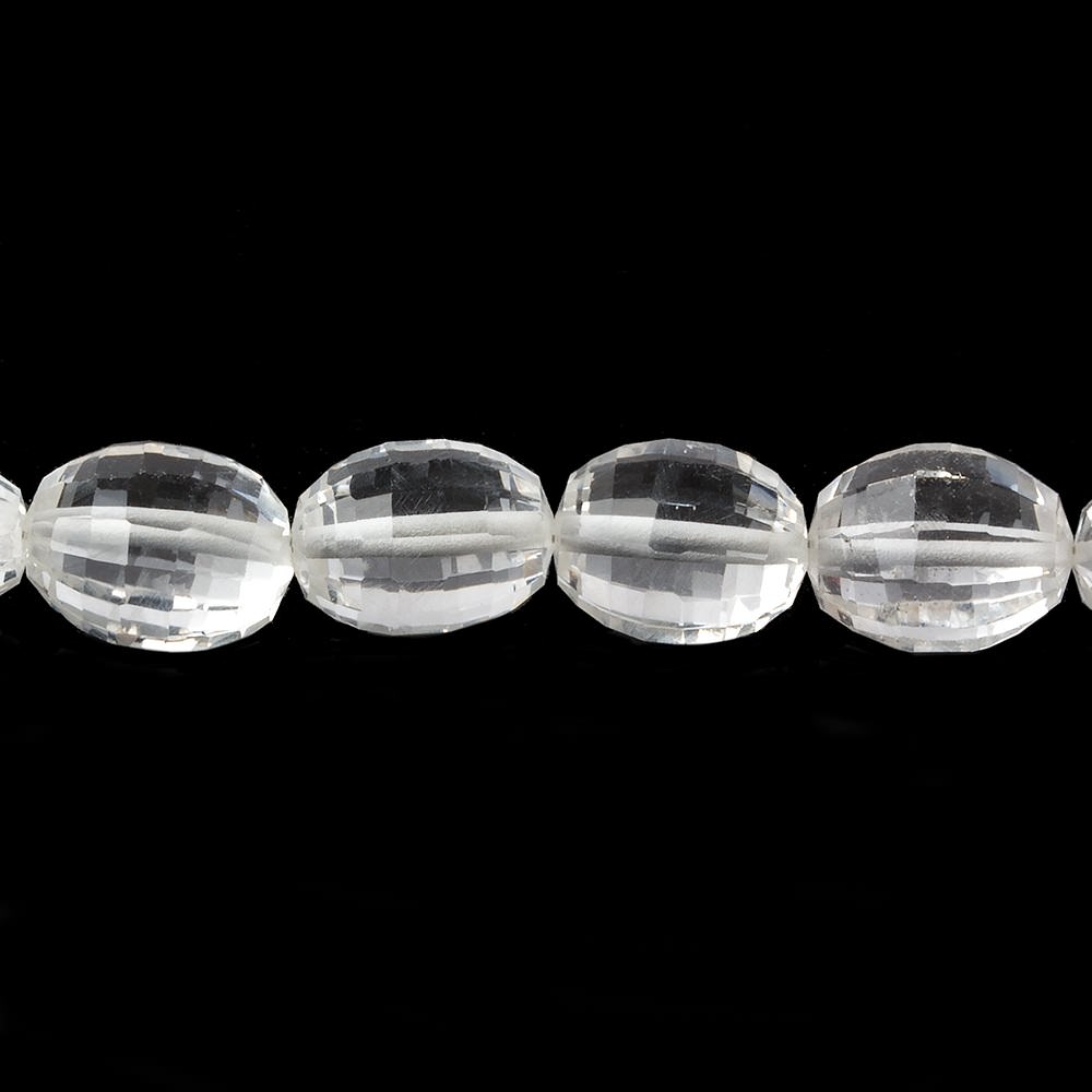 9x7-12x9mm Crystal Quartz checkerboard faceted nuggets 16 inch 40 beads AA - Beadsofcambay.com