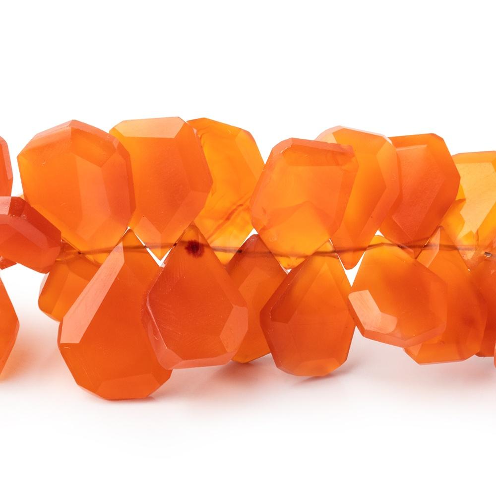 9x7-15x10mm Carnelian Faceted Freeform Beads 7 inch 57 pieces - Beadsofcambay.com