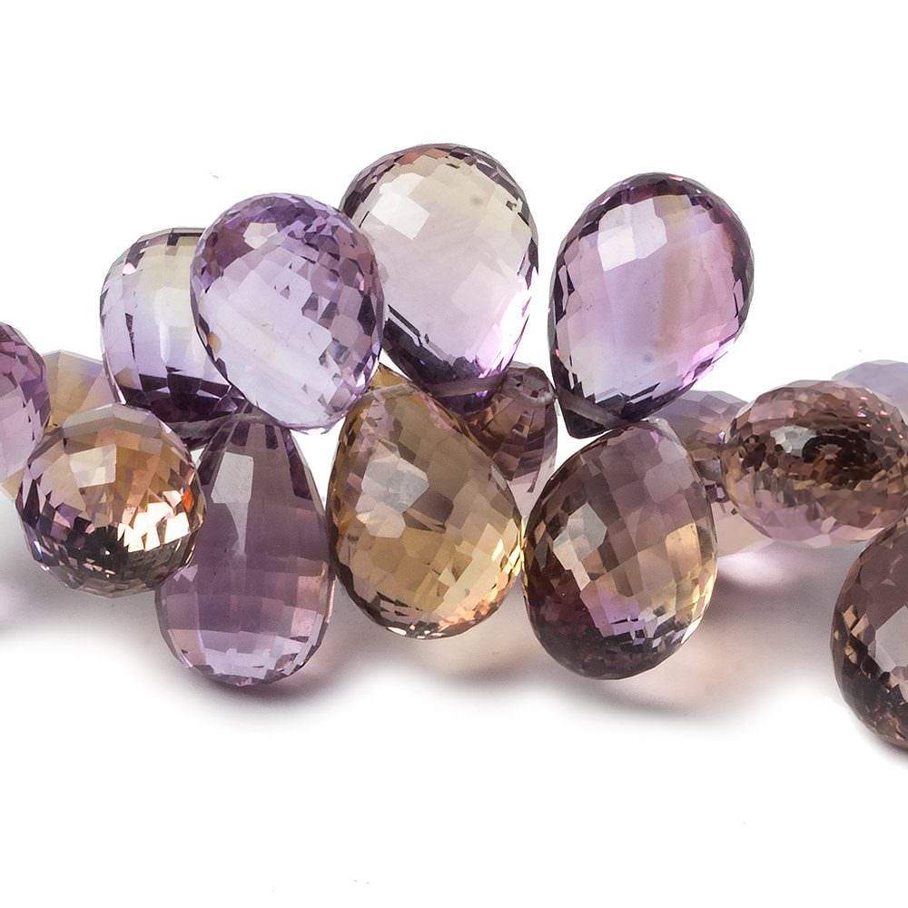 9x7-17x11mm Ametrine Tear Drop and Pear Beads 7 inch 47 pieces AAA - Beadsofcambay.com