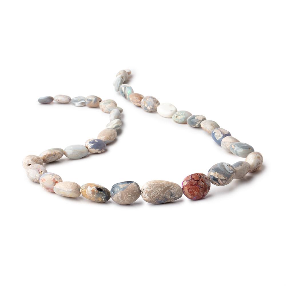 9x7-20x12mm Australian Boulder Opal plain nuggets 18 inch 36 beads AA - Beadsofcambay.com