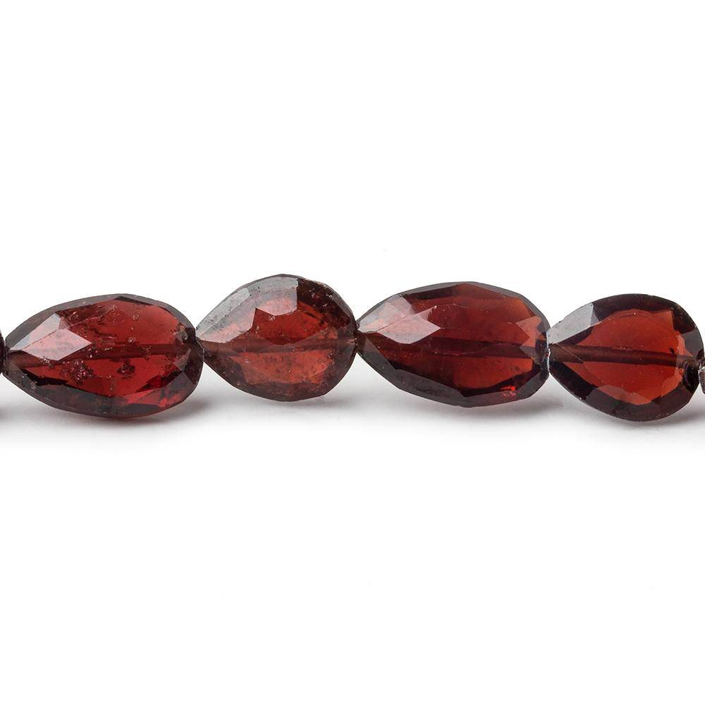 9x8-13x8mm Garnet Straight Drill Faceted Pears 16 inch 35 beads - Beadsofcambay.com