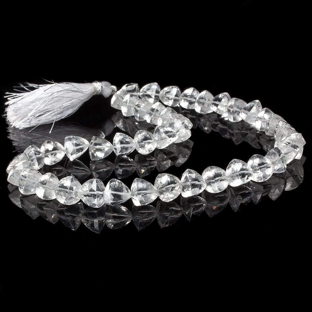 9x9-10x10m Crystal Quartz Straight Drill Trillions 15 inch 42 pieces AAA - Beadsofcambay.com