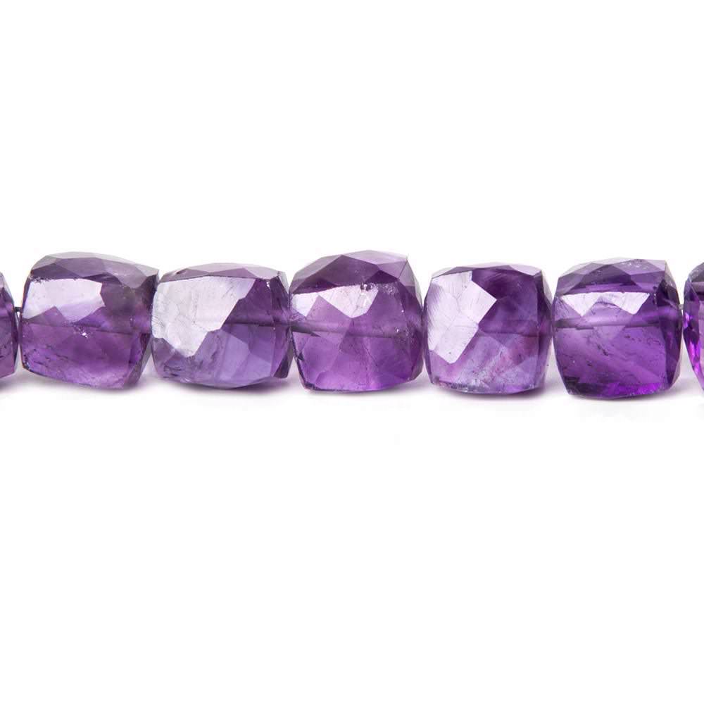 African Amethyst Faceted Cube 8x7-10x9mm - Beadsofcambay.com