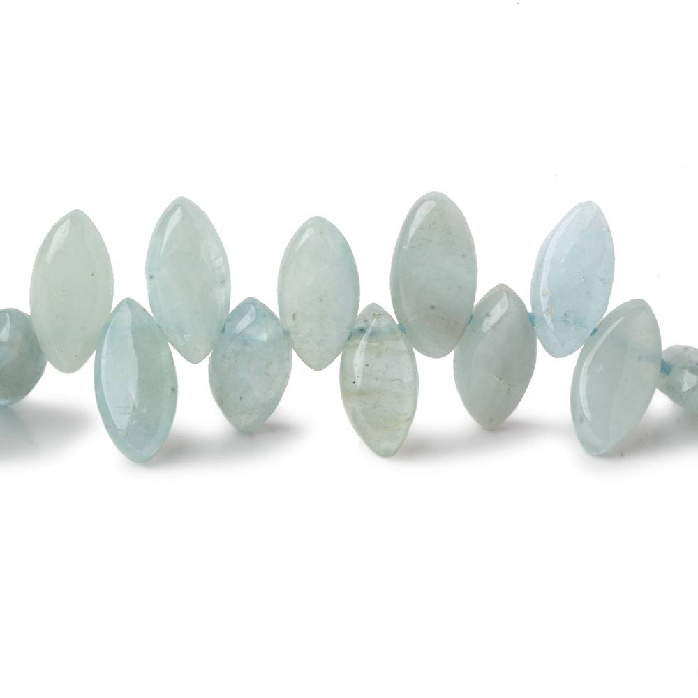 Aquamarine top drilled plain marquise beads 16 inch 86 pieces A - Beadsofcambay.com
