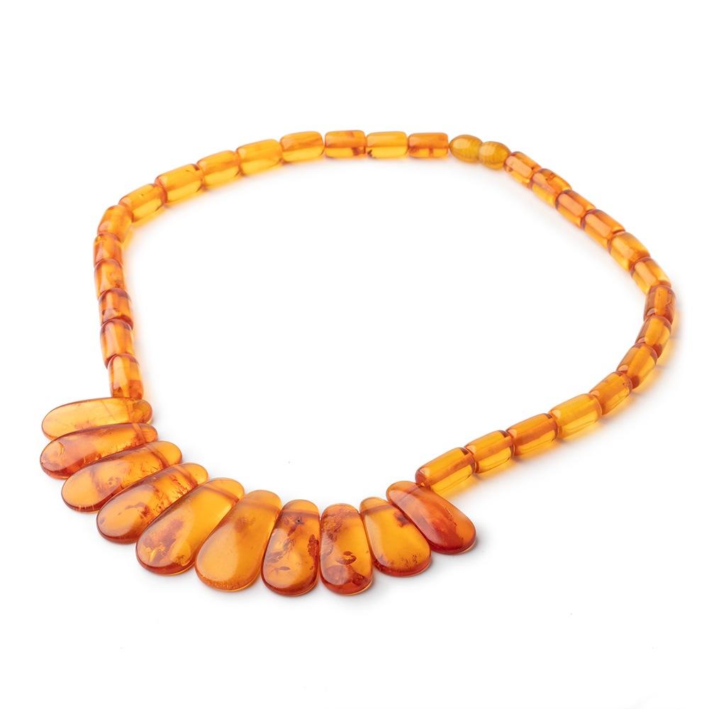 Baltic Amber Necklace 16 inch 42 pieces - Beadsofcambay.com