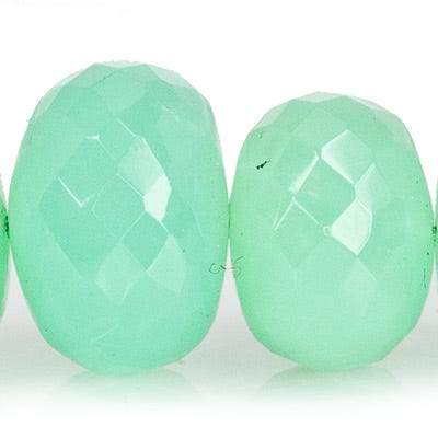 Chrysoprase Faceted Rondelle Beads, AAA Grade - Beadsofcambay.com