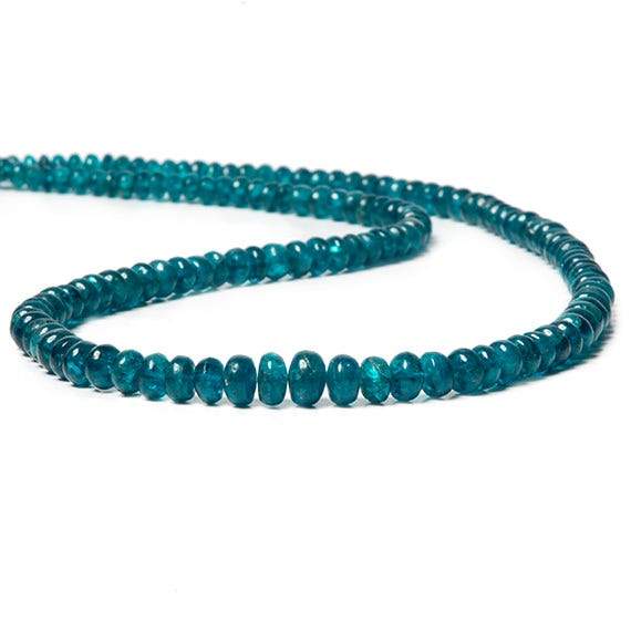 Dark Neon Apatite Plain Rondelle - Beadsofcambay.com