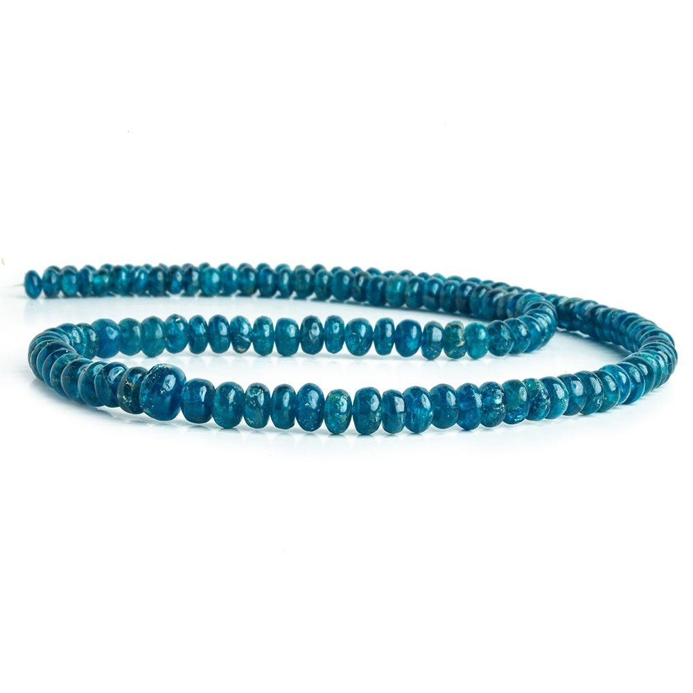 Dark Neon Apatite Plain Rondelle - Beadsofcambay.com
