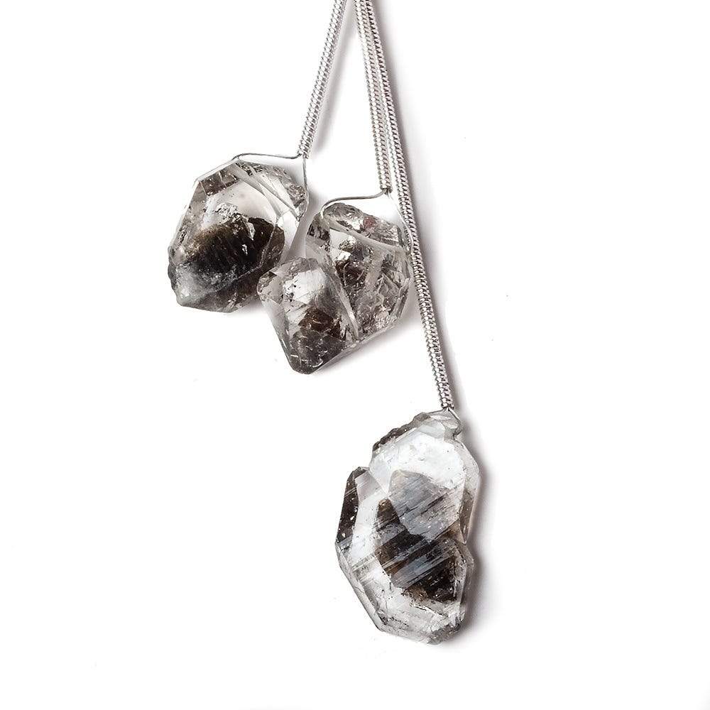 Double Terminated Quartz Focal Bead Set of 3 pieces - Beadsofcambay.com