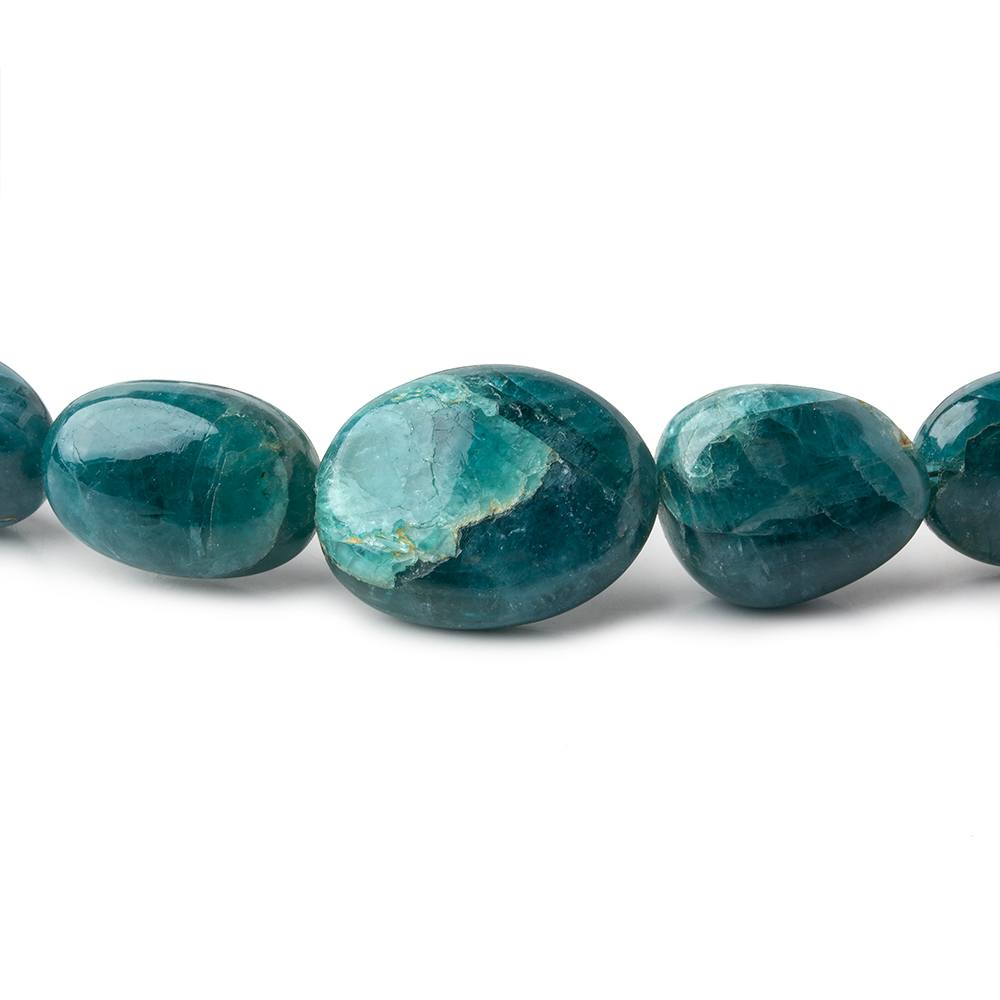 Grandidierite plain nuggets 17 inch 35 beads 9x7-18x15mm A grade - Beadsofcambay.com