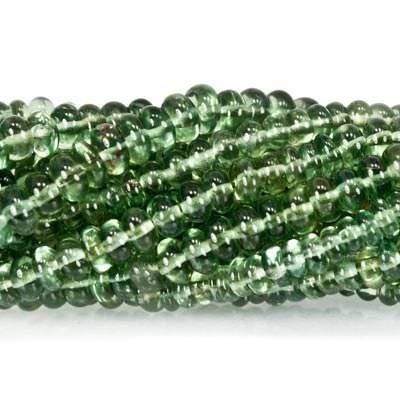 Green Apatite Beads Plain Rondelle - Beadsofcambay.com