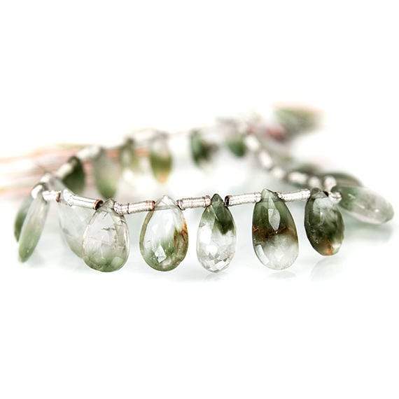 Green Cat`s Eye Quartz Pear Briolette - Beadsofcambay.com