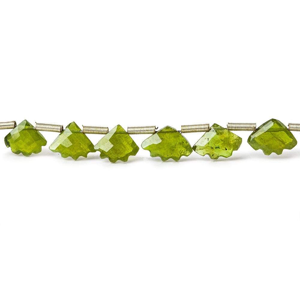 Idocrase Top Drilled Faceted Fan Shape - Beadsofcambay.com