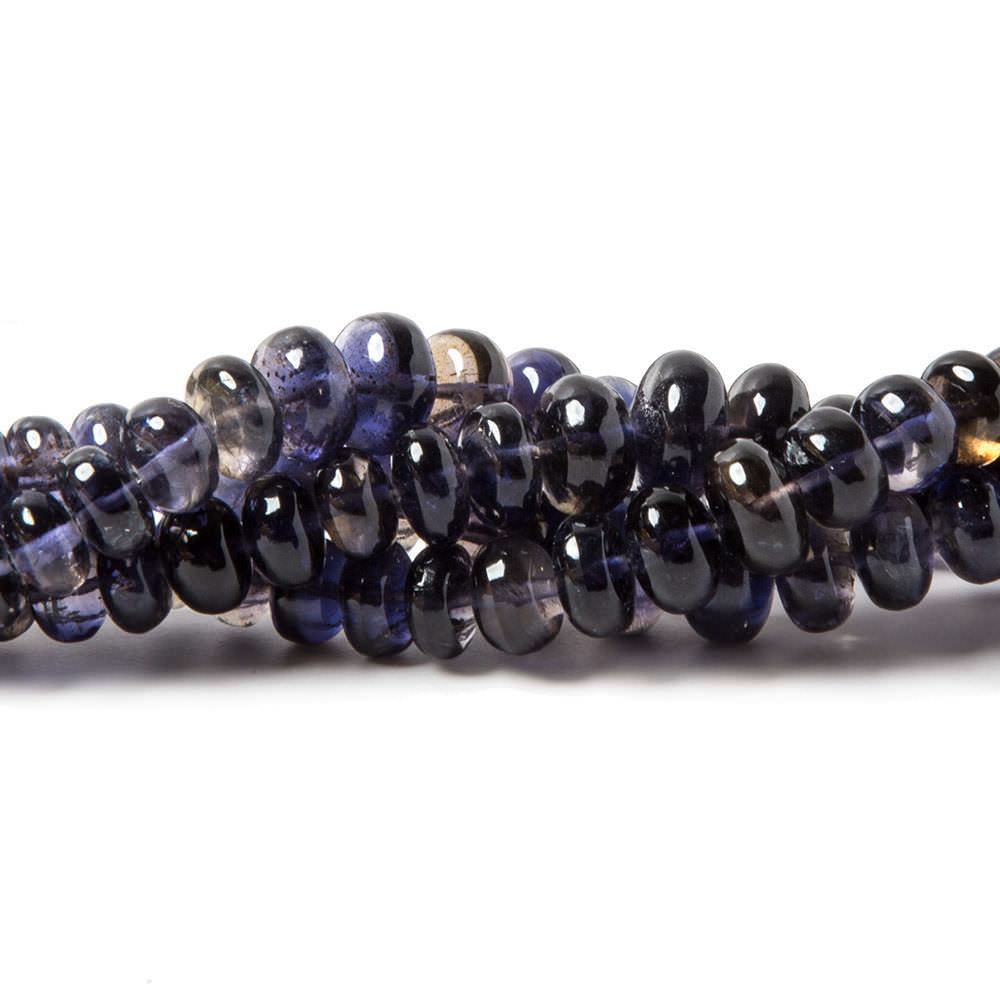 Iolite Plain Rondelle - Beadsofcambay.com