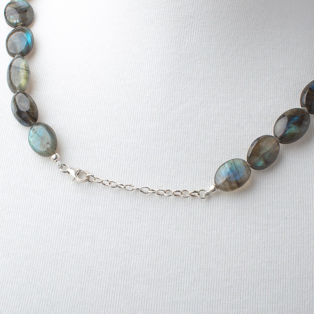 Labradorite Plain Nugget Necklace AAA - Beadsofcambay.com