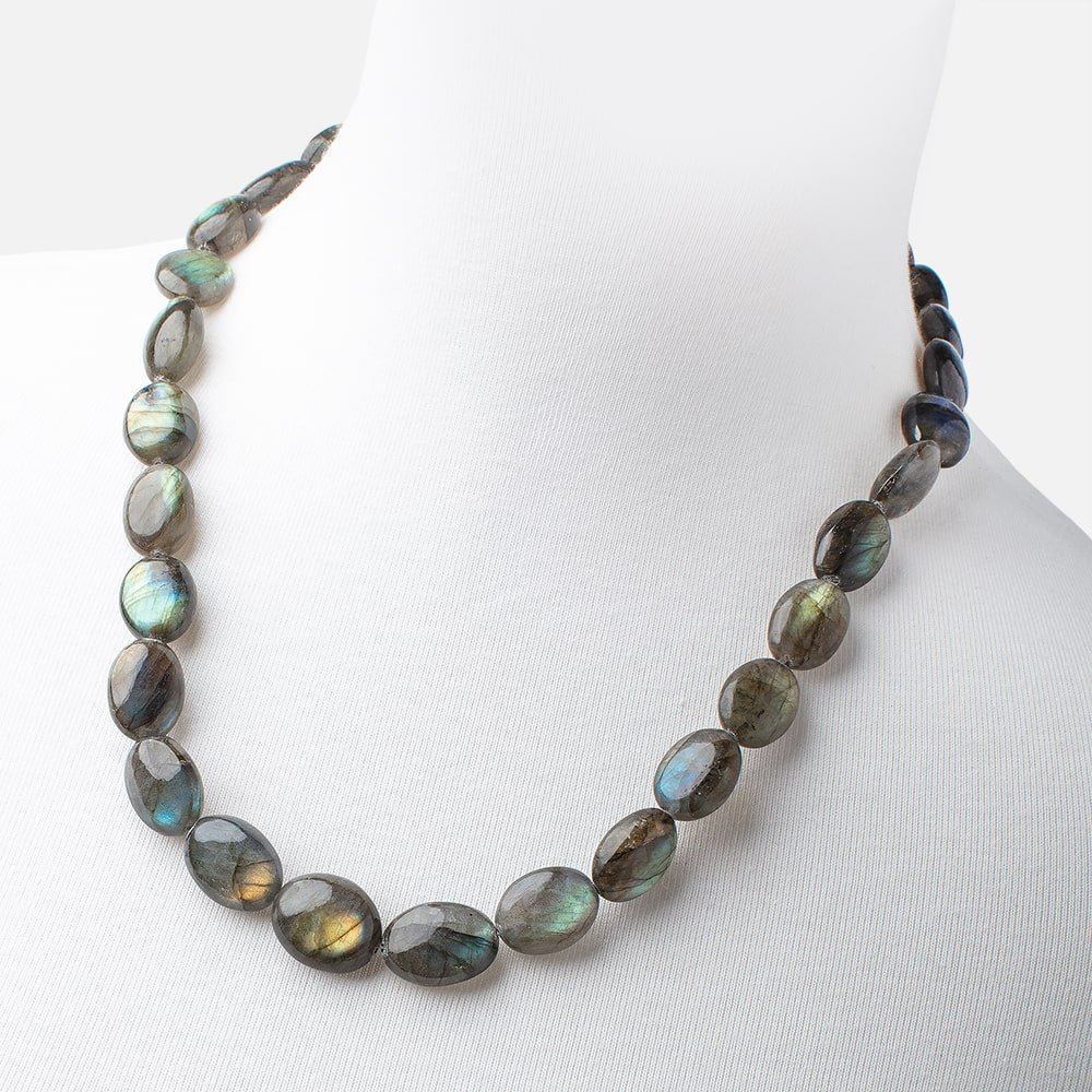 Labradorite Plain Nugget Necklace AAA - Beadsofcambay.com