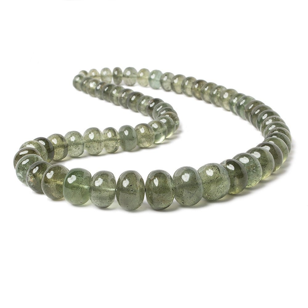 Moss Aquamarine Plain Rondelle Beads AA Grade - Beadsofcambay.com