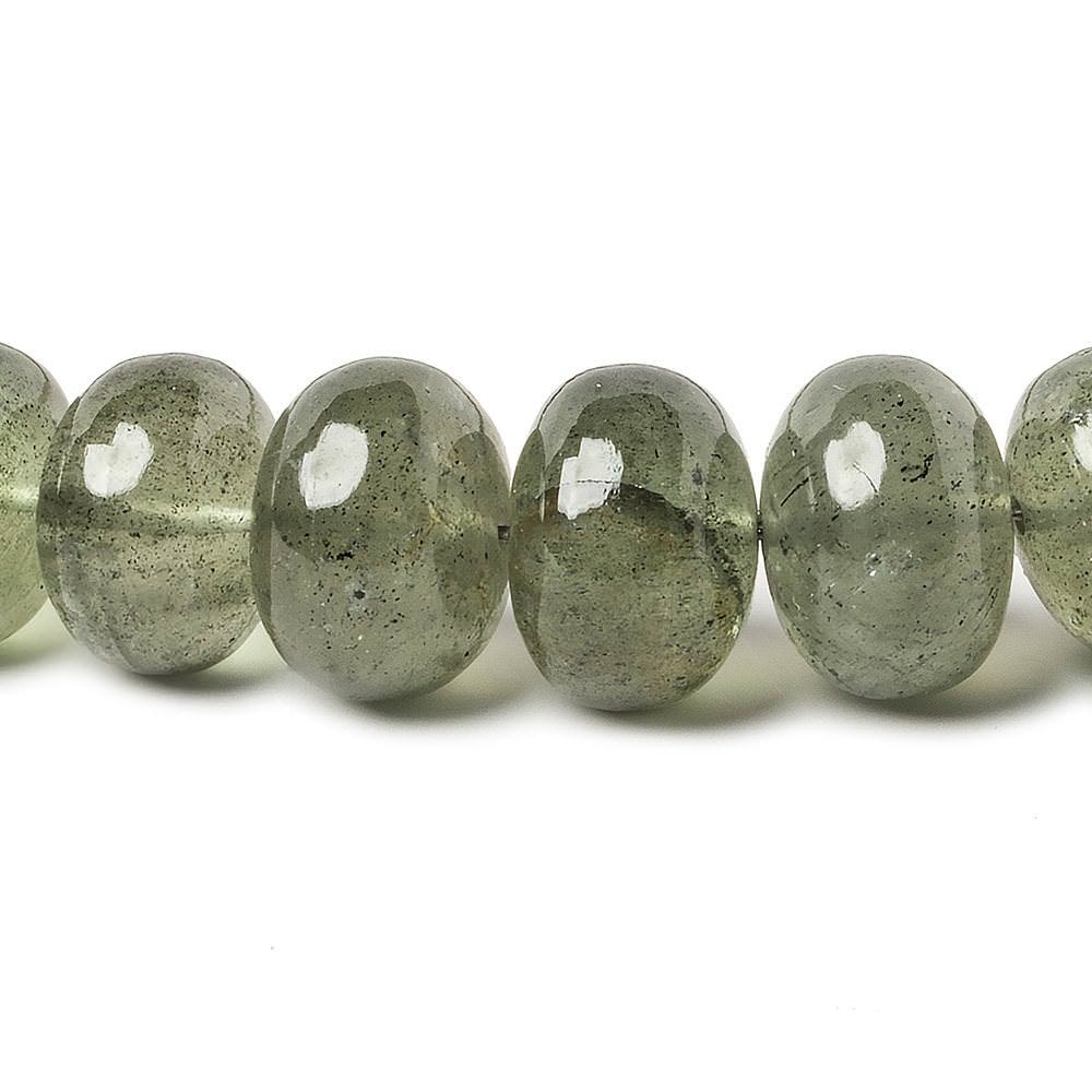 Moss Aquamarine Plain Rondelle Beads AA Grade - Beadsofcambay.com