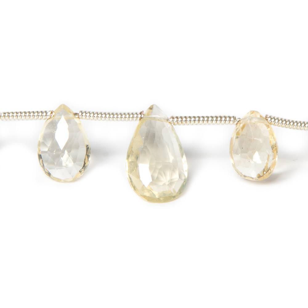 6x4-13x8mm Oregon Sunstone Faceted Pear Beads 8 inch 18 pieces - Beadsofcambay.com