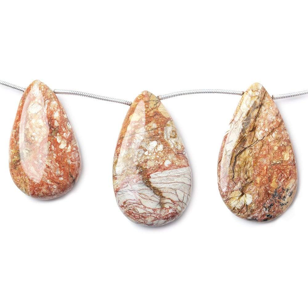 Pollack Jasper Beads Plain Pear - Beadsofcambay.com