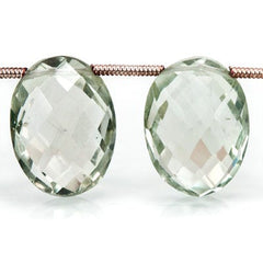 Faceted Oval Top Drilled Beads