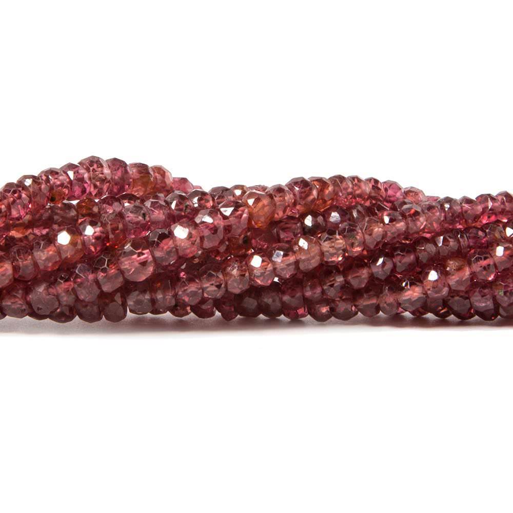 Red Spinel Beads Faceted Rondelle - Beadsofcambay.com