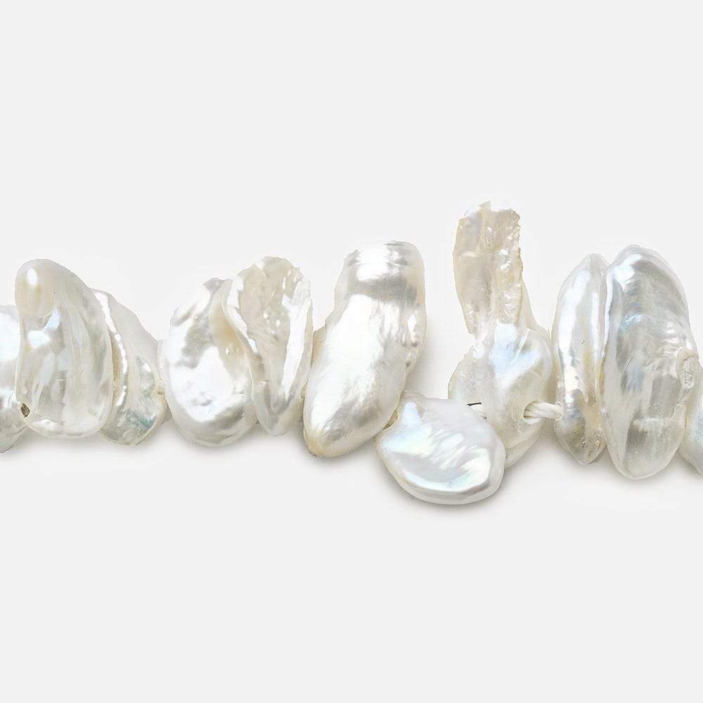 Silvery White Top Drill Keshi Freshwater Pearl - Beadsofcambay.com