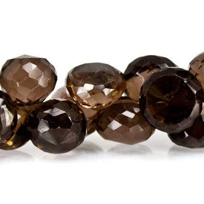 Smoky Quartz Beads Candy Kiss Briolette - Beadsofcambay.com