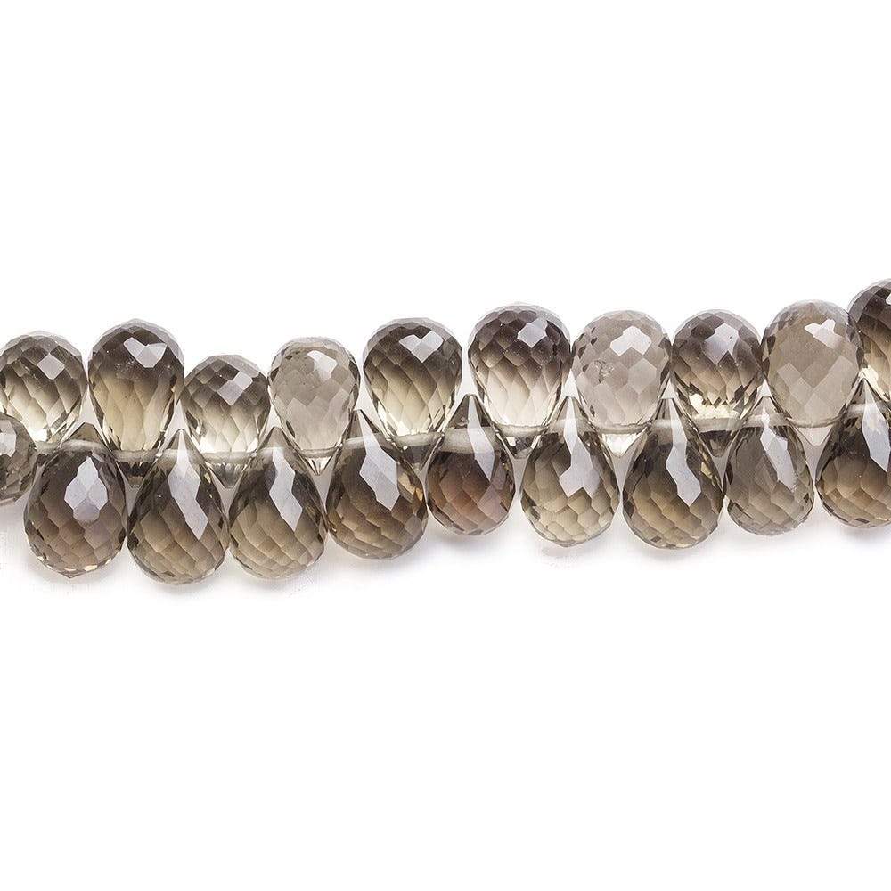 Smoky Quartz Tear Drop Briolette - Beadsofcambay.com