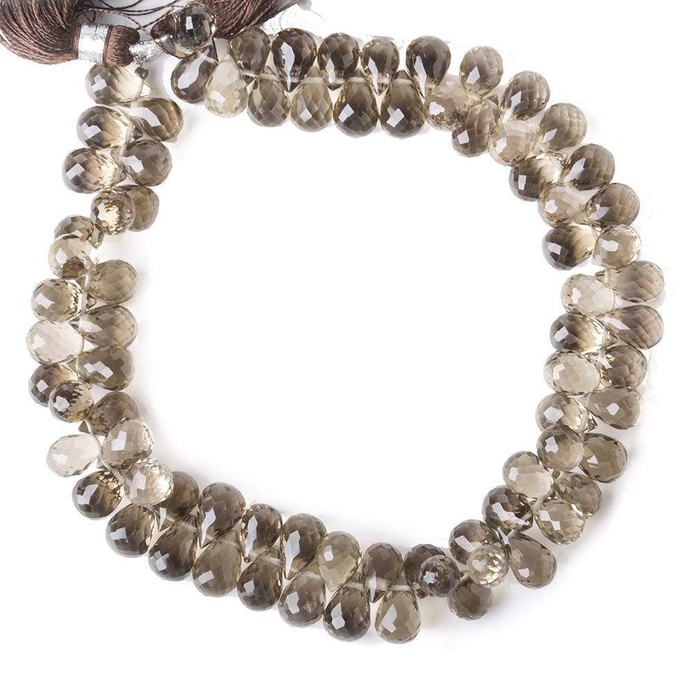 Smoky Quartz Tear Drop Briolette - Beadsofcambay.com