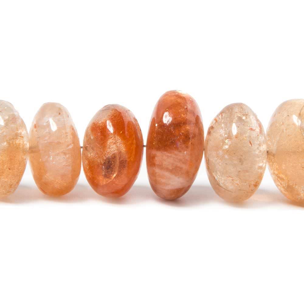 Sunstone Plain Rondelle Beads - Beadsofcambay.com