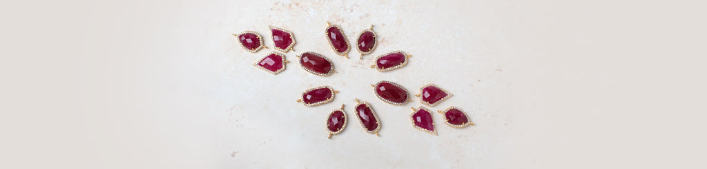 CZ Bezel Set Gemstone Focal Bead - Beadsofcambay.com