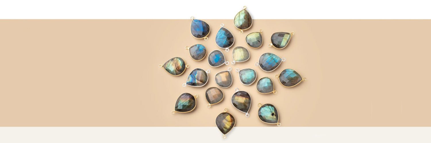 Labradorite Bezels - Beadsofcambay.com