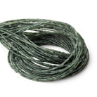 1-1.4mm Jade Hand-Cut Tube Beads 14.5 inch 180 pieces - Beadsofcambay.com
