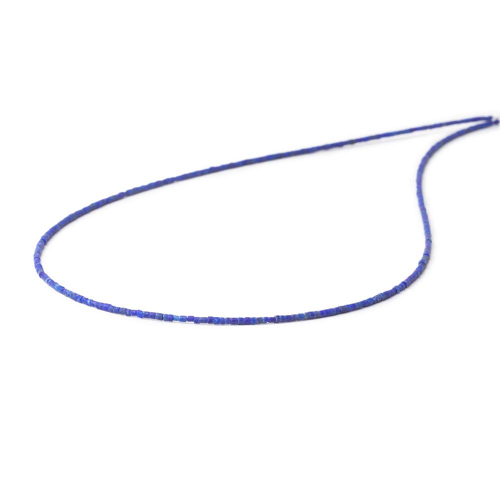 1-1.4mm Lapis Lazuli Hand-Cut Plain Tube Beads 15 inch 330 pieces - Beadsofcambay.com