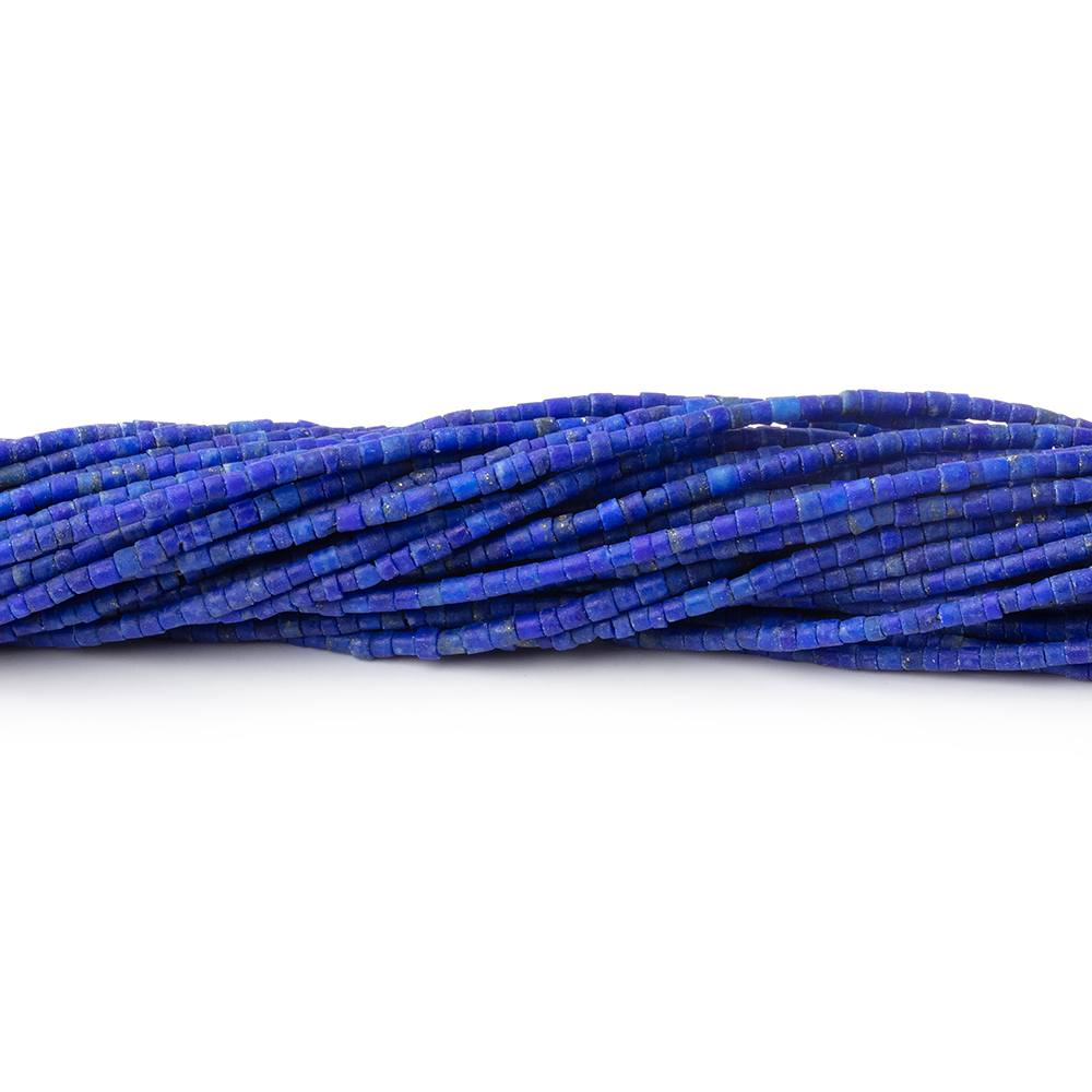 1-1.4mm Lapis Lazuli Hand-Cut Plain Tube Beads 15 inch 330 pieces - Beadsofcambay.com