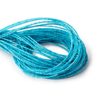 1-1.4mm Turquoise Howlite Hand-Cut Plain Tube Beads 15 inch 300 pieces - Beadsofcambay.com