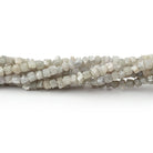 1 - 2.5mm Pale Gray Raw Diamond Cube Beads 15 inch 245 pieces - Beadsofcambay.com