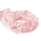 10 - 10.5mm Rose Quartz Faceted Coin Beads 8 inch 20 pieces - Beadsofcambay.com