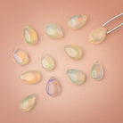 10 - 11mm Ethiopian Opal Plain Pear 1 Focal Bead AAA - Beadsofcambay.com