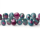 10 - 11mm Ruby in Kyanite Faceted Pear Beads 8 inch 50 pieces - Beadsofcambay.com