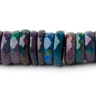 10 - 14mm Ethiopian Wollo Black Opal Faceted Heishi 16 inch 130 Beads AAA - Beadsofcambay.com