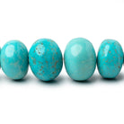 10 - 15mm Mongolian Turquoise Plain Rondelle 18 inch 55 Beads - Beadsofcambay.com
