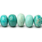 10 - 15mm Mongolian Turquoise Plain Rondelle Beads 18 inch 55 pieces - Beadsofcambay.com