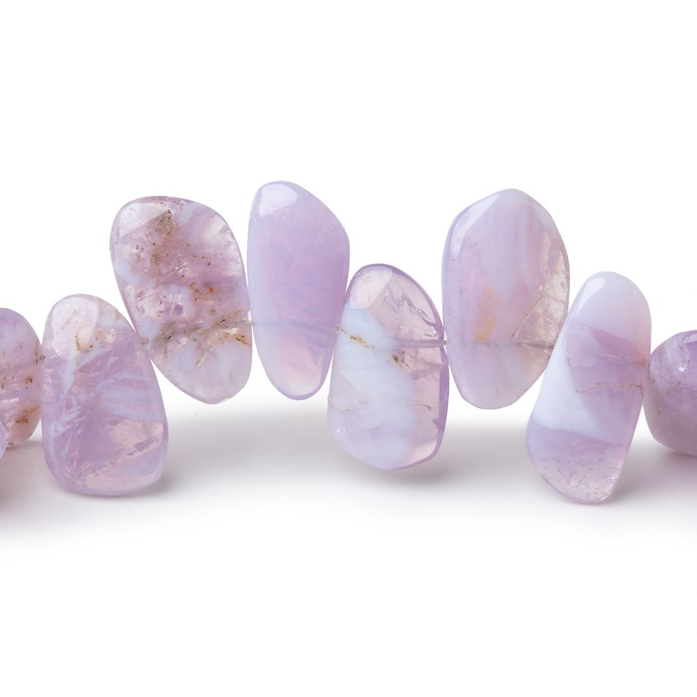 10-16mm Lavender Quartz Plain Freeform Beads 7.5 inch 28 pieces - Beadsofcambay.com