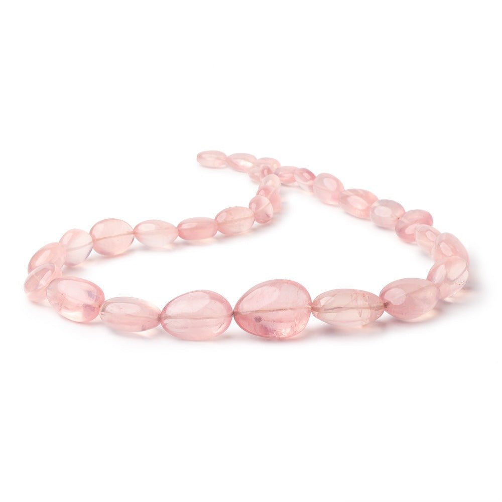 10-23mm Rose Quartz Plain Nugget Beads 18 inch 30 pieces AA - Beadsofcambay.com