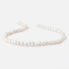 5-6mm Cream Baroque 2mm Large Hole Pearls 15 inch 64 pieces - BeadsofCambay.com