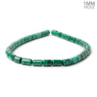 10.5 - 13.5mm Malachite Plain Tube Beads 14.5 inch 32 pieces 1mm Hole - Beadsofcambay.com